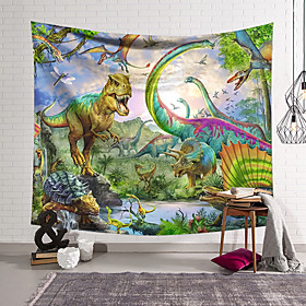 Wall Tapestry Art Decor Blanket Curtain Hanging Home Bedroom Living Room Decoration Polyester Dinosaur World