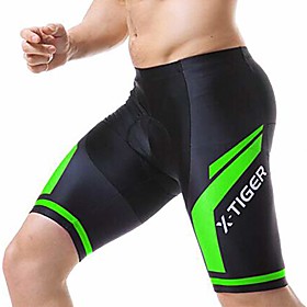 men's cycling shorts with 3d seat padding quick drying elastic short cycling shorts, womens men, black , xl