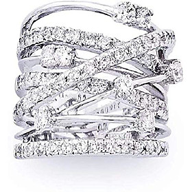 rhodium plated cubic zirconia wide band cocktail ring (13)