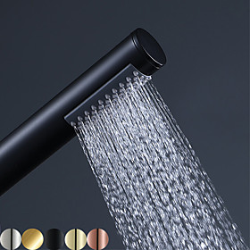 Copper Contemporary Hand Shower,Brushed/Gold/Electroplated Feature Cylindrical Hand-held Shower