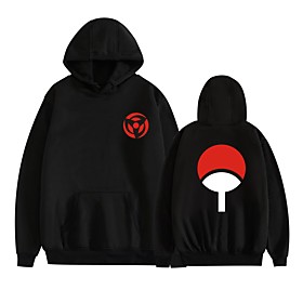 Inspiré par Naruto Uchiha Itachi Costume de Cosplay Sweat à capuche Mélangé polyester / coton Imprimés Photos Imprimé Harajuku Art graphique Sweat à capuche Po