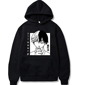 Inspiré par My Hero Academia Todoroki Shoto Costume de Cosplay Sweat à capuche Mélangé polyester / coton Imprimés Photos Imprimé Harajuku Art graphique Sweat à