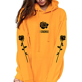 Femme Sweat à capuche Sweat Couleur Pleine Décontractée énorme Pulls Capuche Pulls molletonnés énorme Noir Rose Claire Vert Véronèse