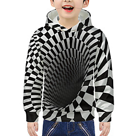 Kids Boys' Hoodie  Sweatshirt Long Sleeve Graphic 3D Print Black Children Tops Active New Year
