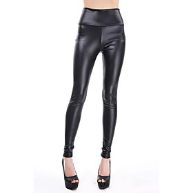 Women's Stylish Streetwear Comfort Casual Weekend Leggings Pants Plain Ankle-Length Black