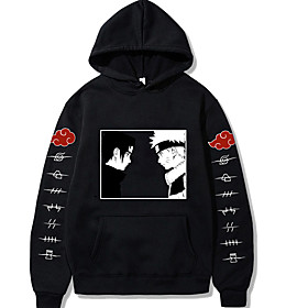 Inspiré par Naruto Uchiha Sasuke Uzumaki Naruto Costume de Cosplay Sweat à capuche 100 % Polyester Imprimés Photos Imprimé Harajuku Art graphique Sweat à capuc