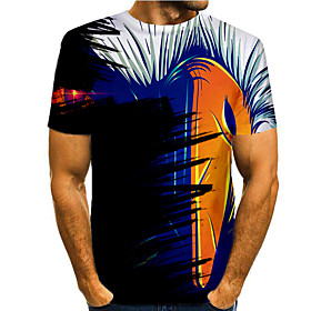 Men's T shirt 3D Print Graphic Eagle Animal Print Short Sleeve Daily Tops Basic Casual Blue