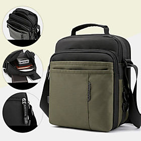 men oxford multi-layers anti-theft waterproof casual crossbody bag chest bag sling bag