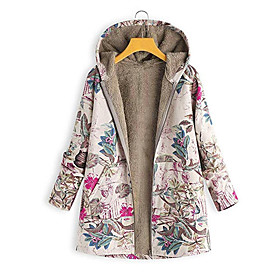 Women's Casual / Daily Autumn / Fall Winter Coat Coat Jacket A / Plus Size / Fall  Winter / Cotton