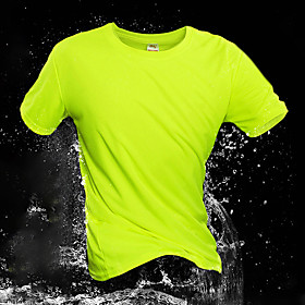 Women's Men's T shirt Hiking Tee shirt Short Sleeve Crew Neck Tee Tshirt Top Outdoor Quick Dry Lightweight Breathable Sweat wicking Spring Summer Polyester Lig