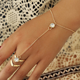 Women's Vintage Bracelet Ring Bracelet / Slave bracelet Bracelet Vintage Style Fashion Simple Fashion Vintage Classic Alloy Bracelet Jewelry Gold For Anniversa
