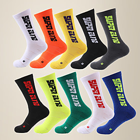 LITB Basic Men's Towel Bottom Basketball Socks Breathable Colorful Neon Anti-slip Sports Calf Sock One-Size EU 39-44 For Male