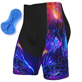 21Grams Men's Cycling Shorts Summer Spandex Polyester Bike Shorts Pants Padded Shorts / Chamois 3D Pad Quick Dry Moisture Wicking Sports Galaxy Purple Mountain