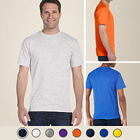 LITB Basic Men's Candy Color T-Shirt 100% Cotton Soft Comfortable Classic Tee Simple Male Summer T Shirt