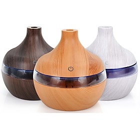 300ML USB Air Humidifier Electric Aroma Diffuser Mist Wood Grain Oil Aromatherapy...