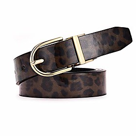 wyuze leopard print reversible leather belt women fashion waist dresses belt for jeans/pants