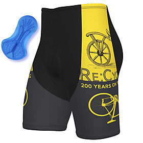 21Grams Men's Cycling Shorts Summer Spandex Polyester Bike Shorts Pants Padded Shorts / Chamois 3D Pad Quick Dry Moisture Wicking Sports Blue / Yellow / Orange