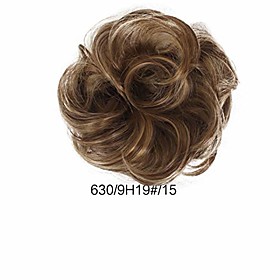 fashion curly messy bun hair piece cover hair extensions 6