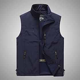 Men's Hiking Vest / Gilet Fishing Vest Military Tactical Vest Sleeveless Vest / Gilet Jacket Top Outdoor Quick Dry Lightweight Breathable Soft Autumn / Fall Sp