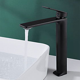 Bathroom Sink Faucet - Waterfall Nickel Brushed / Electroplated / Painted Finishes Centerset Single Handle One HoleBath Taps