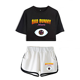 Inspired by Cosplay bad bunny Polyester / Cotton Blend Cosplay Costume Outfits Printing Graphic Shorts For Women's