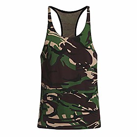 Men Funny Tank Tops,Men Fitness Muscle Camouflag Print Sleeveless Bodybuilding Tight-Drying Vest Top