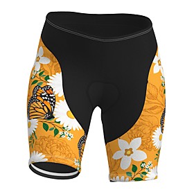 21Grams Women's Cycling Shorts Summer Spandex Polyester Bike Shorts Pants Padded Shorts / Chamois 3D Pad Quick Dry Moisture Wicking Sports Butterfly Floral Bot