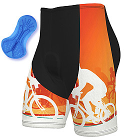 21Grams Men's Cycling Shorts Summer Spandex Polyester Bike Shorts Pants Padded Shorts / Chamois 3D Pad Quick Dry Moisture Wicking Sports Orange Mountain Bike M