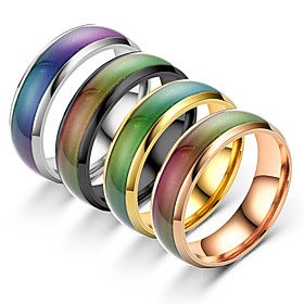 temperature-sensitive ring fashion sealing glaze seven-color color-changing ring light plate couple ring