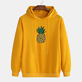 Homme Sweat-shirt à capuche Imprimés Photos Ananas Fruit 3D Capuche Sport Loisir du quotidien Des sports Estampage à chaud basique Décontractée Pulls Capuche