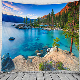 Natural Scenery Unique Scenery Wall Tapestry Art Decor Blanket Curtain Hanging Home Bedroom Living Room Decoration Beautiful View From The Window
