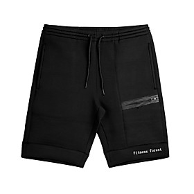 Men's Casual / Sporty Chino Comfort Breathable Daily Leisure Sports Active Shorts Pants Plain Short Drawstring Zipper Black Khaki Dark Gray Gray