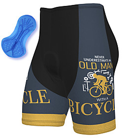21Grams Men's Cycling Shorts Summer Spandex Polyester Bike Shorts Pants Padded Shorts / Chamois 3D Pad Quick Dry Moisture Wicking Sports Light Blue / Yellow /