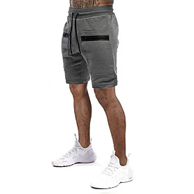 Men's Shorts Shorts Pants Solid Color Black Green Dark Gray