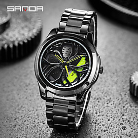 sanda men's watch fashion wheel series cool watch creative steel band quartz watch