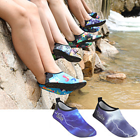 Women's Men's Water Shoes Printing Fabric Anti-Slip Quick Dry Swimming Diving Surfing Snorkeling Scuba Kayaking - for Adults