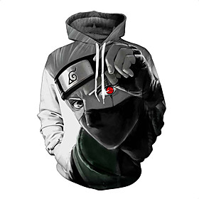 Inspiré par Naruto Cosplay Manteau Térylène Imprimer Sweat à capuche Pour Homme / Femme