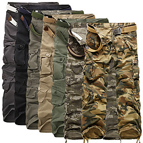 Men's Hiking Cargo Pants Hiking Pants Trousers Tactical Pants Military Outdoor Quick Dry Multi Pockets Breathable Sweat wicking Cotton Cargo Pants Bottoms Jung