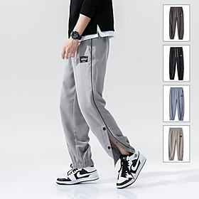 Men's Stylish Sporty Casual / Sporty Streetwear Breathable Soft Daily Sports Pants Chinos Trousers Pants Letter Ankle-Length Drawstring Elastic Waist Side Butt