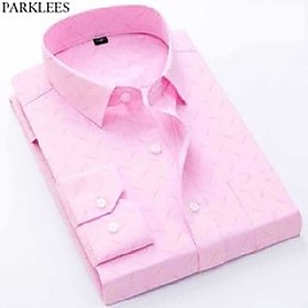 pink bamboo fiber shirt men spring button down cotton dress shirts mens fashion easy care formal business chemise homme 210522