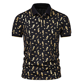 Men's Golf Shirt Other Prints Polka Dot Short Sleeve Casual Tops Simple Classic White Wine Black