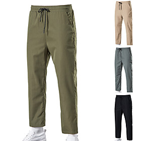 Men's Shorts Cargo Outdoor Sports Casual Sports Pants Tactical Cargo Pants Plain Knee Length Black Army Green Grey Khaki