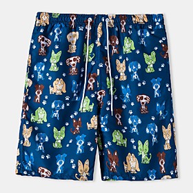 Men's Casual Daily Holiday Shorts Pants Graphic Animal Short Light Blue