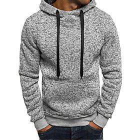 Homme Sweat-shirt à capuche Bloc de couleur Capuche du quotidien Sortie Fin de semaine non imprimable Décontractée Vêtement de rue Pulls Capuche Pulls molleton