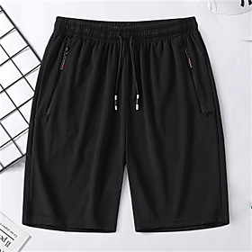 Men's Shorts Shorts Pants Solid Color Short Black