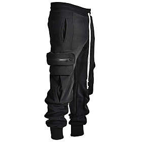Men's Cargo Chino Outdoor Sports Sport Casual Pants Tactical Cargo Pants Solid Color Full Length Print Black Grey Light Grey Dark Gray