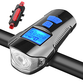 LED Bike Light Front Bike Light Rear Bike Tail Light Bike Horn Light LED Bicycle Cycling Waterproof Portable LED Rechargeable Li-Ion Battery 800 lm Natural Whi