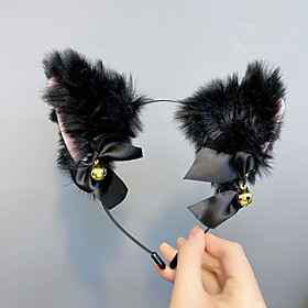 Kids Baby Girls' b104-1 Bell Cat Ears Headband Cute Cat Bowknot Nightclub Selling Cute  Fox Hair Accessories