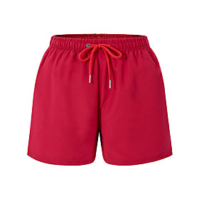 Men's Casual Shorts Casual Daily Shorts Biker Shorts Pants Solid Color Short Mesh Print Red Yellow Blushing Pink Gray