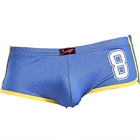 Men's 1 PC Basic Boxers Underwear Low Waist Blue Purple Gray S M L